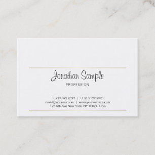 Elegant Calligraphy Script Gold Design Luxury Business Card
