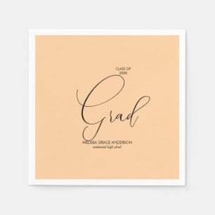Elegant Calligraphy Script Graduation Napkin