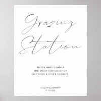 Elegant Calligraphy Script Grazing Station Wedding