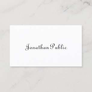 Elegant Calligraphy Script Minimalist Template Business Card