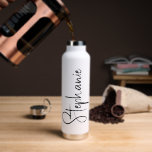 Elegant Calligraphy Script Personalised Name Water Bottle<br><div class="desc">Elegant Calligraphy Script Personalised Name Water Bottle features your custom name in elegant calligraphy script. Perfect as personalised gifts for family and friends for Christmas and birthdays or as favours for weddings and events. Add a personalised touch to custom corporate gifts and more. Designed by ©2025 Evco Studio www.zazzle.com/store/evcostudio</div>