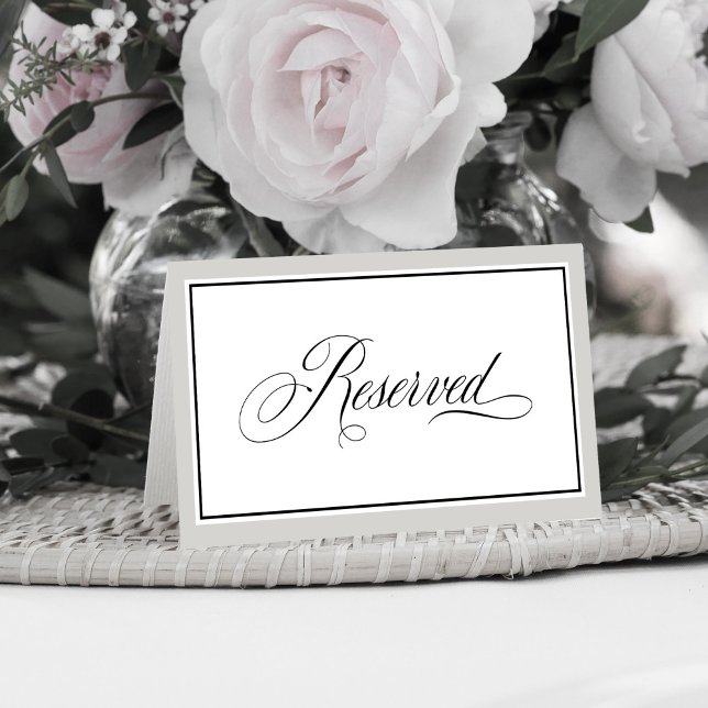 Elegant Calligraphy Script Reserved Table Signs Place Card (Creator Uploaded)