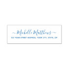 Elegant calligraphy script return address
