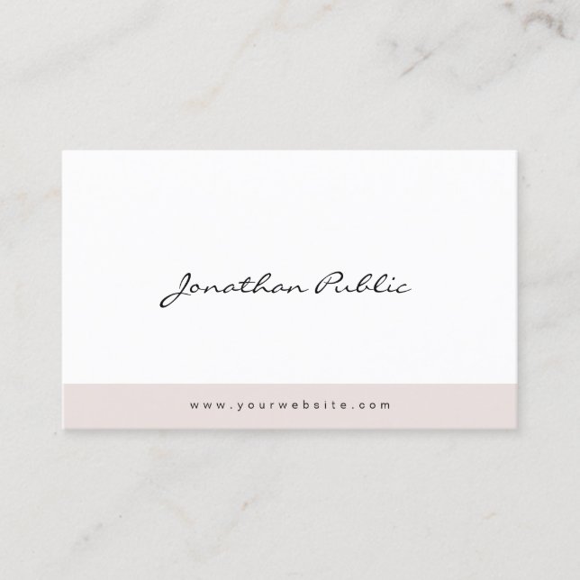 Elegant Calligraphy Script Simple Template Modern Business Card (Front)