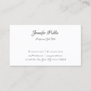 Elegant Calligraphy Script Text Modern Template Business Card