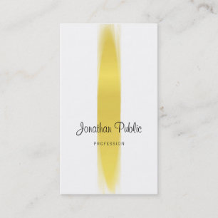 Elegant Calligraphy Script Trendy Gold Plain Luxe Business Card