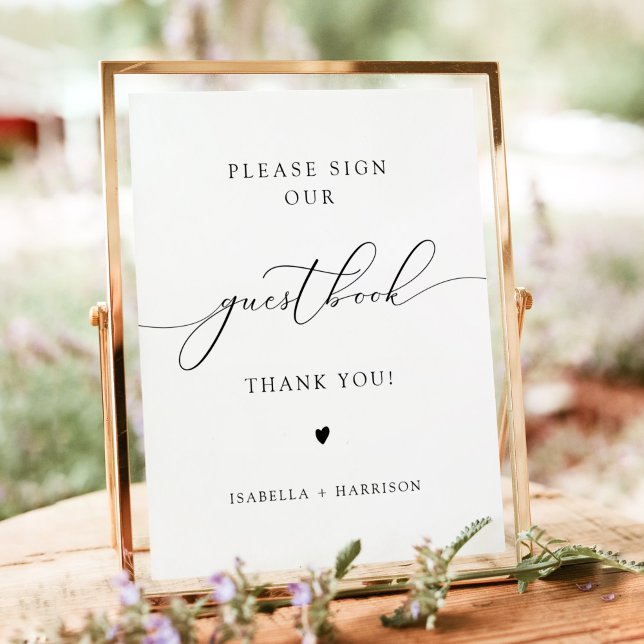 Elegant Calligraphy Script Wedding Guestbook Sign (Creator Uploaded)