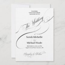 Elegant Calligraphy Script Wedding Invitation