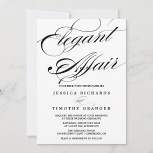 Elegant Calligraphy Script Wedding Invitation II