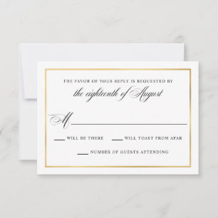 Elegant Calligraphy Script Wedding RSVP Card