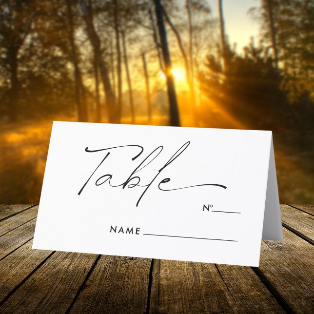 Elegant Calligraphy Script Wedding Saeting Table Place Card (Creator Uploaded)