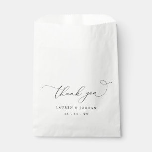 Elegant Calligraphy Script Wedding Thank You  Favour Bag