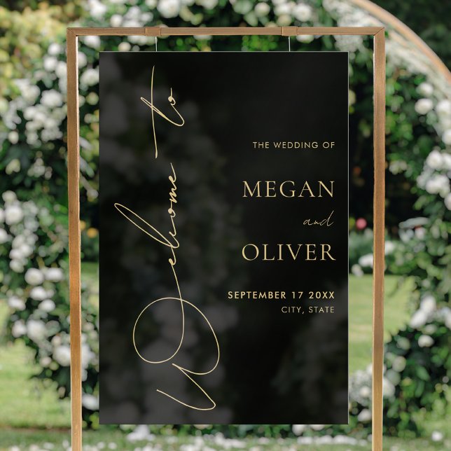 Elegant Calligraphy Script Wedding Welcome Acrylic Sign (Creator Uploaded)