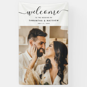 Elegant Calligraphy Script Welcome To The Wedding Banner
