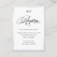 Elegant Calligraphy silver Reception