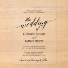 Elegant Calligraphy Simple Modern Minimal Wedding
