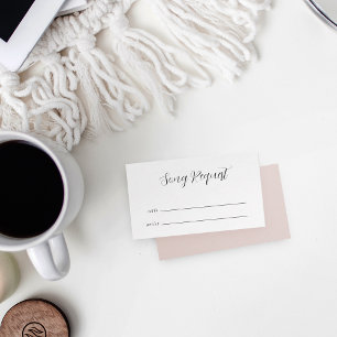Elegant Calligraphy Song Request Enclosure Card