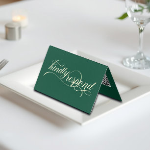 Elegant Calligraphy Teal Wedding RSVP Card