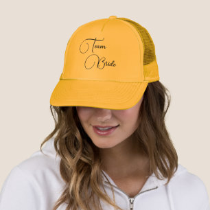 Elegant Calligraphy Team Bride Bridal Trucker Hat