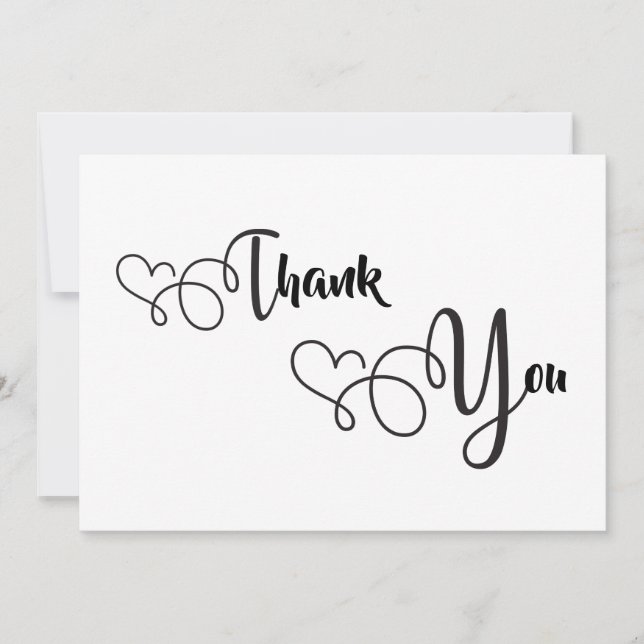 Elegant Calligraphy Thank You Card (Front)
