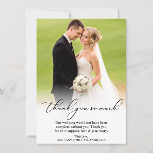 Elegant Calligraphy Thank You So Much Wedding