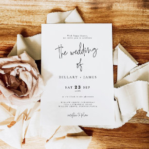 Elegant Calligraphy The wedding of invitation