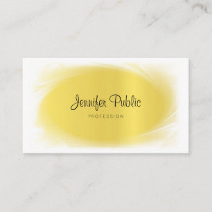 Elegant Calligraphy Trendy Gold Look Classy Luxury Business Card