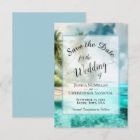 Elegant Calligraphy Tropical Beach Wedding