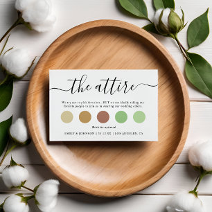 Elegant Calligraphy Wedding Attire Dress Code Enclosure Card