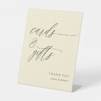Elegant Calligraphy Wedding Cards & Gifts Cream