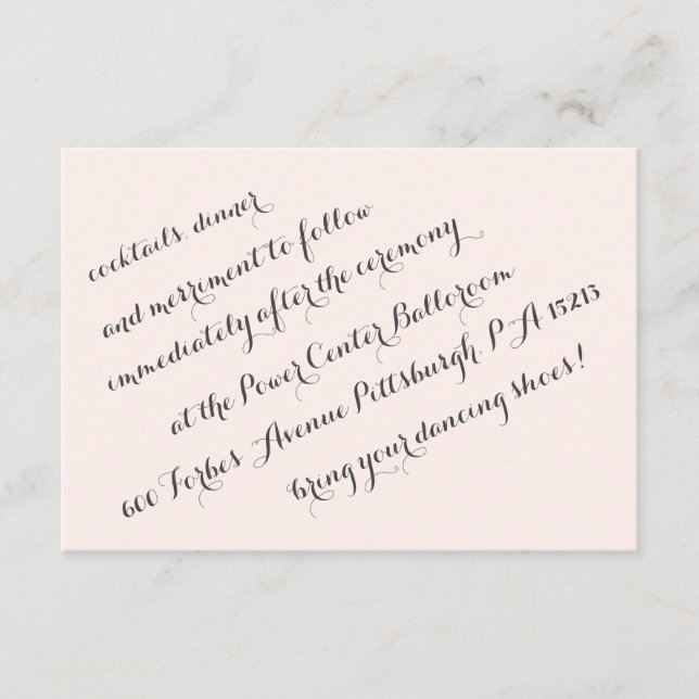 ELEGANT CALLIGRAPHY WEDDING CELEBRATION CARD (Front)