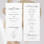 Elegant Calligraphy Wedding Ceremony Program<br><div class="desc">Elegant Calligraphy Wedding Ceremony Program</div>