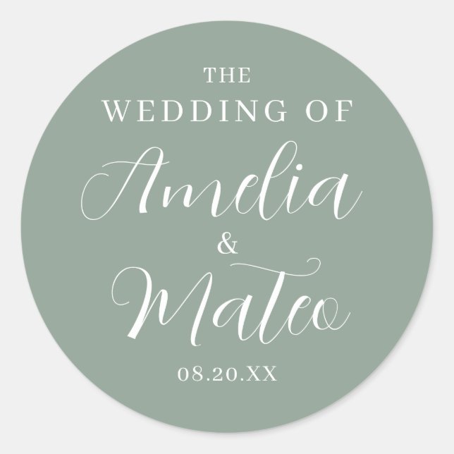 Elegant Calligraphy Wedding Envelope Seal (Front)