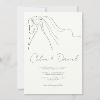 Elegant Calligraphy Wedding Invitation