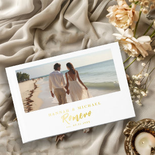 Elegant Calligraphy Wedding Photo Guest Book