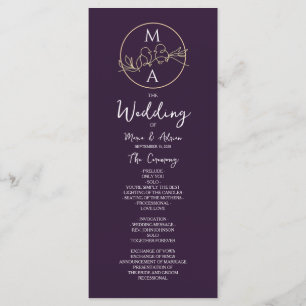 Elegant Calligraphy Wedding Program