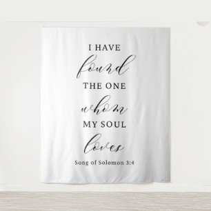 Elegant Calligraphy Wedding Quote Backdrop Banner  Tapestry