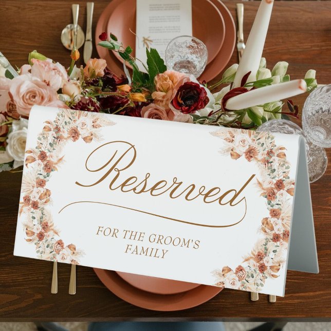 Elegant Calligraphy Wedding Reserved Seating Sign (Creator Uploaded)