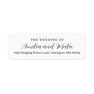 Elegant Calligraphy Wedding Return Address Label
