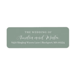 Elegant Calligraphy Wedding Return Address Label