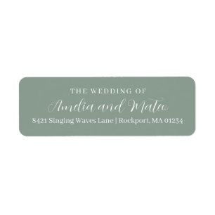 Elegant Calligraphy Wedding Return Address Label