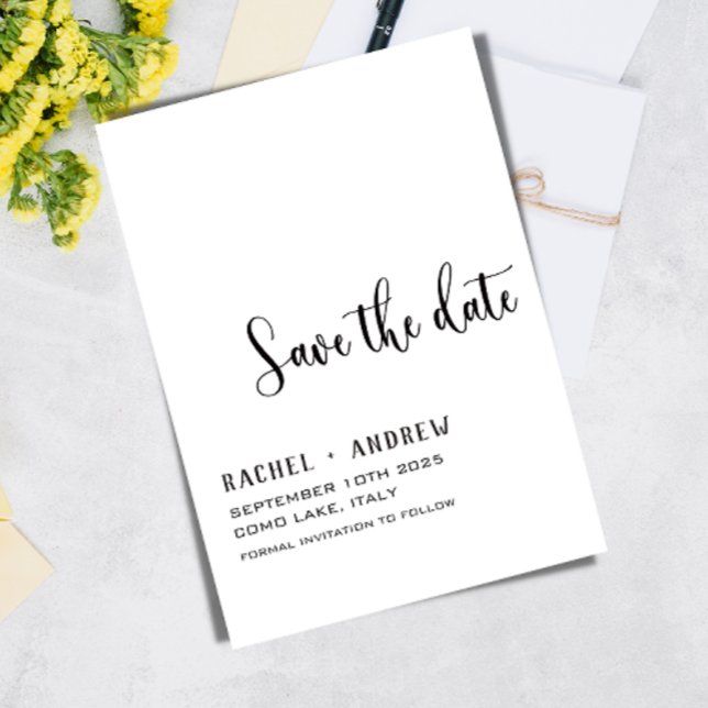 Elegant Calligraphy Wedding Save the date (Elegant Calligraphy Wedding Save the date)