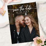 Elegant Calligraphy Wedding Save The Date Photo Postcard<br><div class="desc">Elegant Calligraphy Wedding Save The Date Photo Postcard</div>