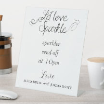 Elegant Calligraphy Wedding Sparkler Send-Off