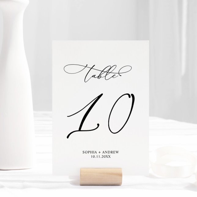 Elegant Calligraphy Wedding Table Number 10 (Creator Uploaded)