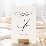 Elegant Calligraphy Wedding Table Number 7<br><div class="desc">*** Please enter H064 in the store search to find all matching items *** Or visit our Elegant Calligraphy Collection. *** This high-quality design is easy to customise to match your wedding colours, styles and theme. For further customisation, please click the "Edit using Design Tool" link and use our design...</div>