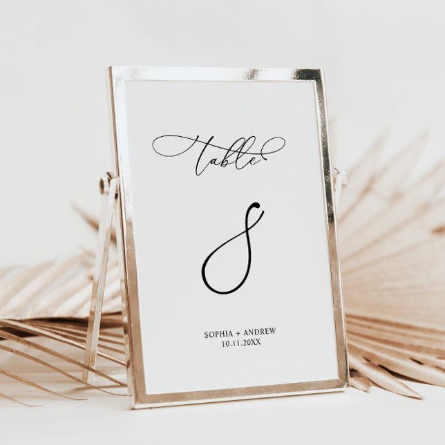 Elegant Calligraphy Wedding Table Number 8 (Creator Uploaded)