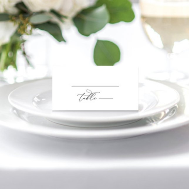 Elegant Calligraphy Wedding Table Number Place Card (Creator Uploaded)