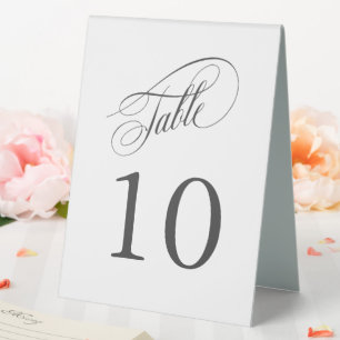 Elegant Calligraphy Wedding Table Numbers