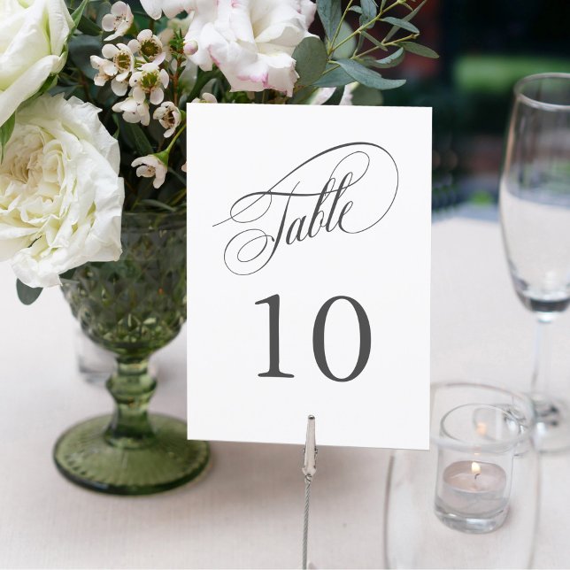 Elegant Calligraphy Wedding Table Numbers (Creator Uploaded)